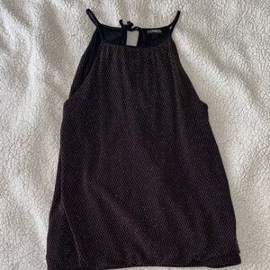 Express Black Textured Women's Blouse